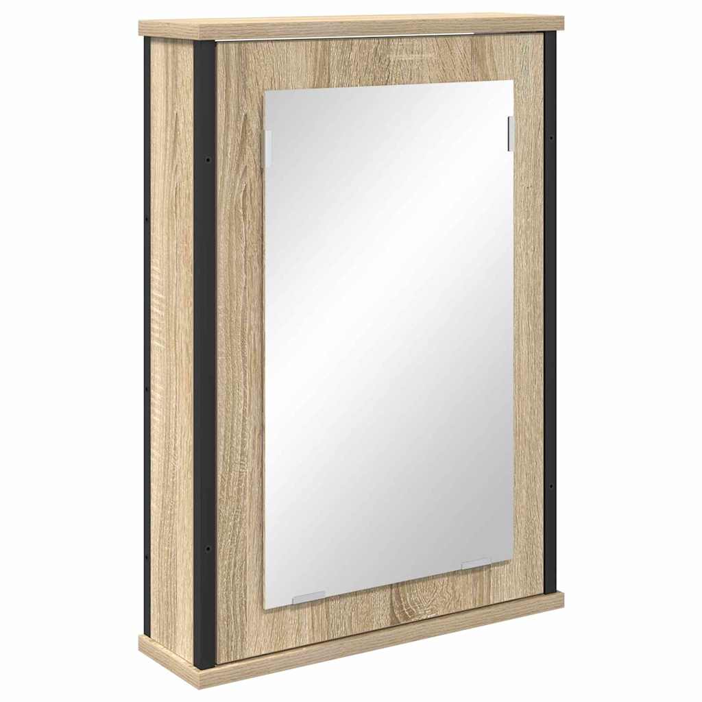 Bathroom Furniture Set with Shelf 2 pcs Brown Engineered wood