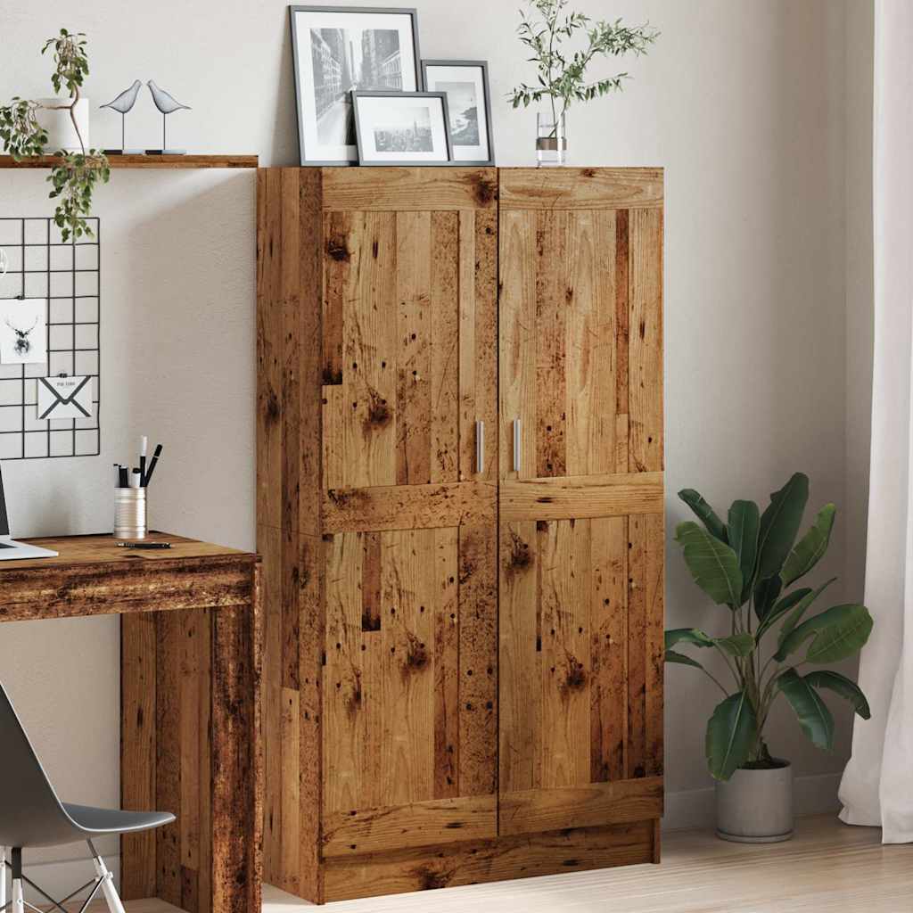 Book Cabinet Old Wood 82,5x30,5x150 cm Engineered Wood