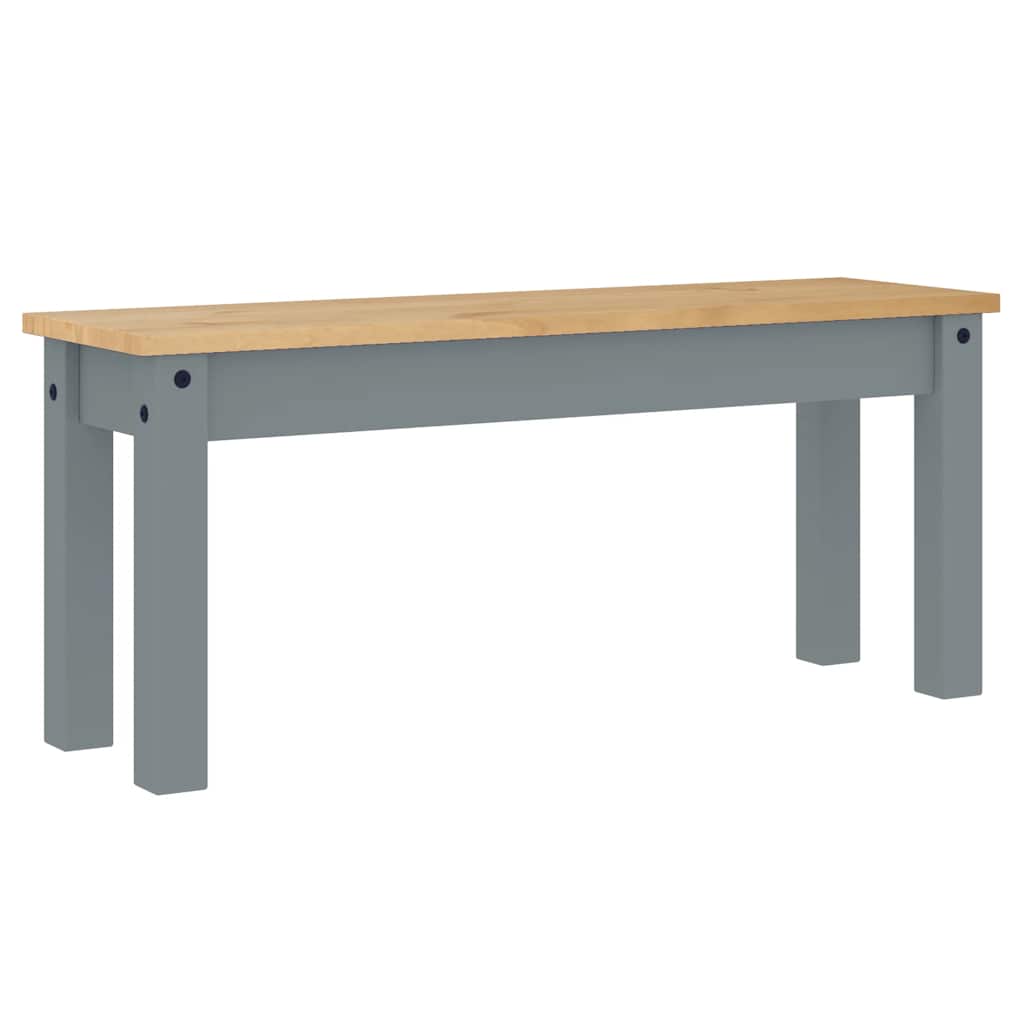 3 Piece Dining Set PANAMA Grey Solid Wood Pine