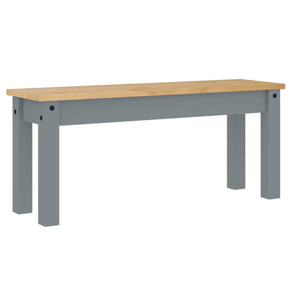 3 Piece Dining Set PANAMA Grey Solid Wood Pine