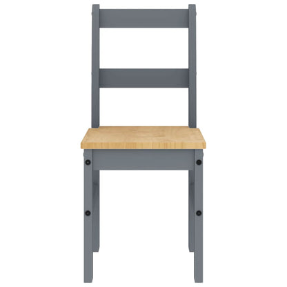4 Piece Dining Set PANAMA Grey Solid Wood Pine