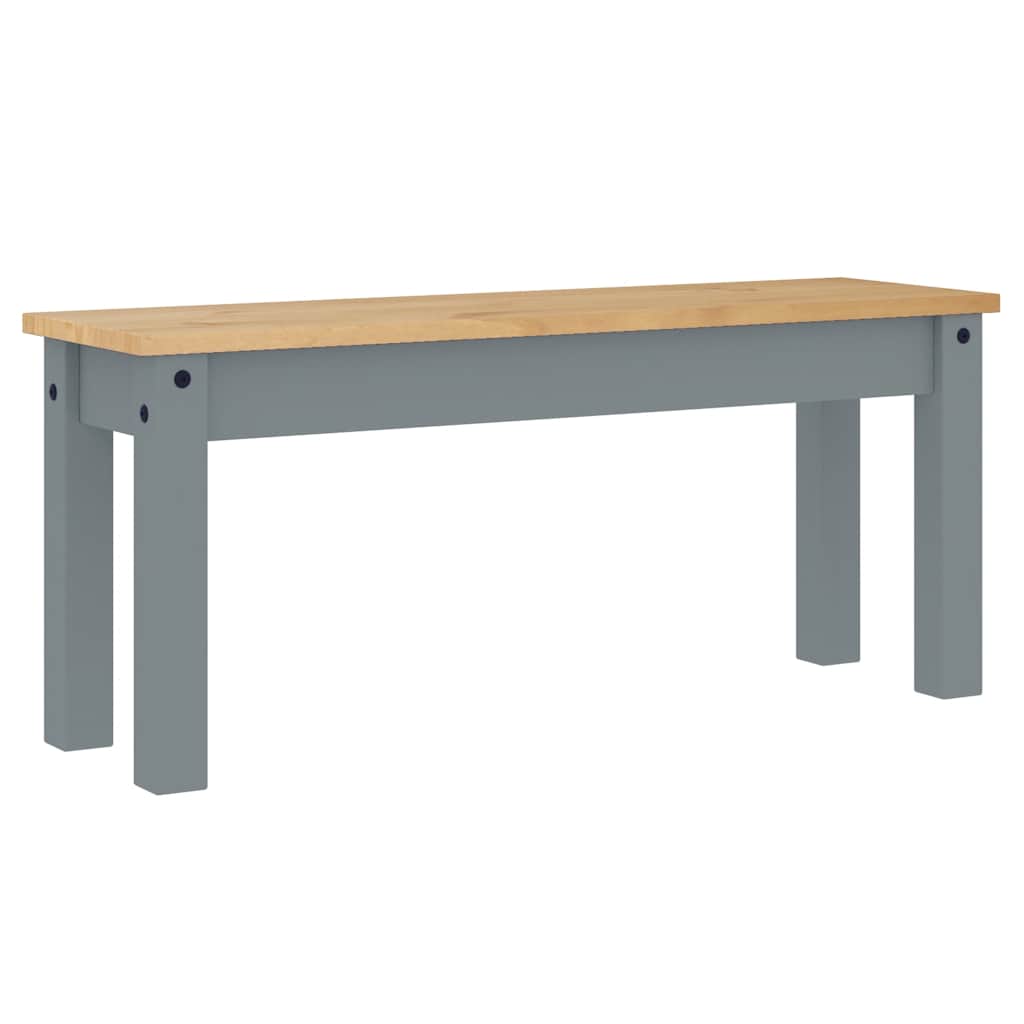 3 Piece Dining Set PANAMA Grey Solid Wood Pine