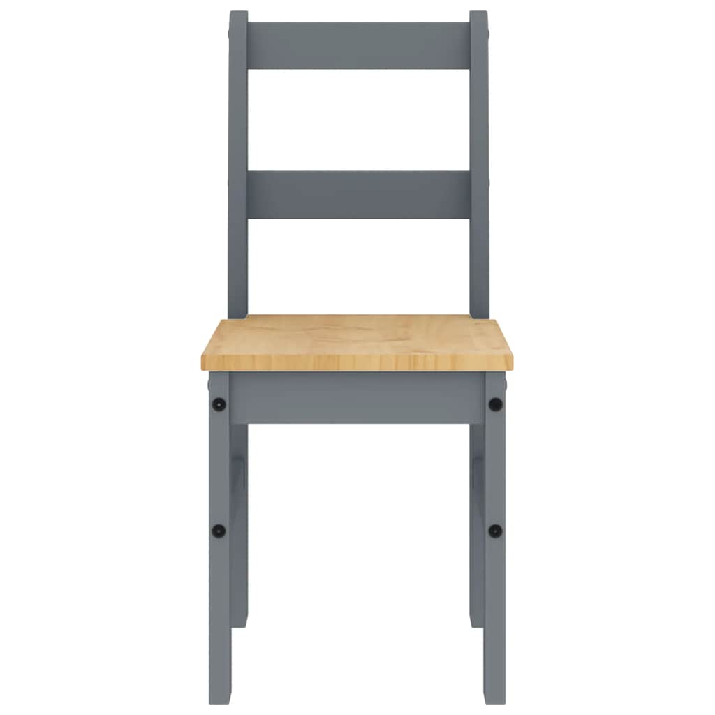 5 Piece Dining Set PANAMA Grey Solid Wood Pine