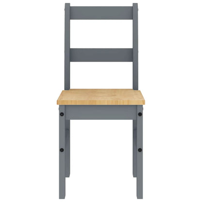 5 Piece Dining Set PANAMA Grey Solid Wood Pine