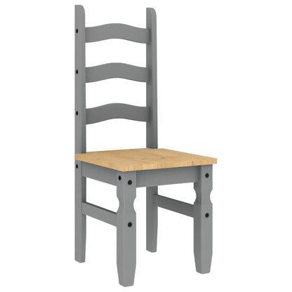3 Piece Dining Set PANAMA Grey Solid Wood Pine