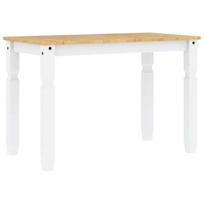 5 Piece Dining Set PANAMA White Solid Wood Pine