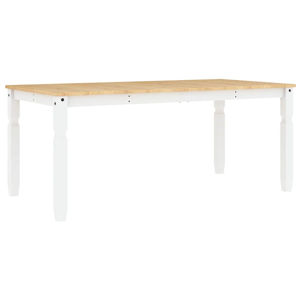 3 Piece Dining Set PANAMA White Solid Wood Pine