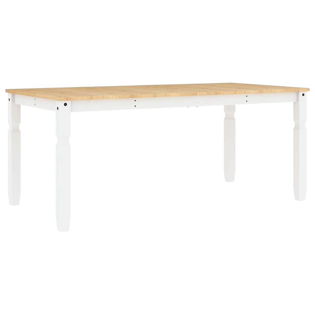 7 Piece Dining Set PANAMA White Solid Wood Pine