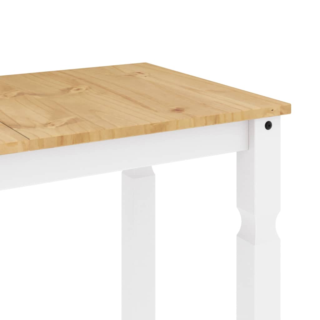 7 Piece Dining Set PANAMA White Solid Wood Pine