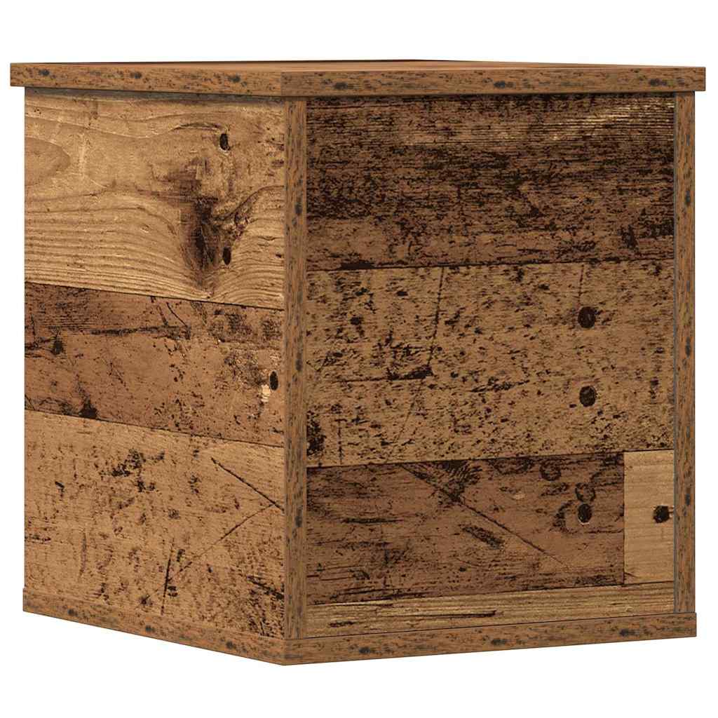 Storage Box Old Wood 30 x 35 x 35 cm Engineered Wood