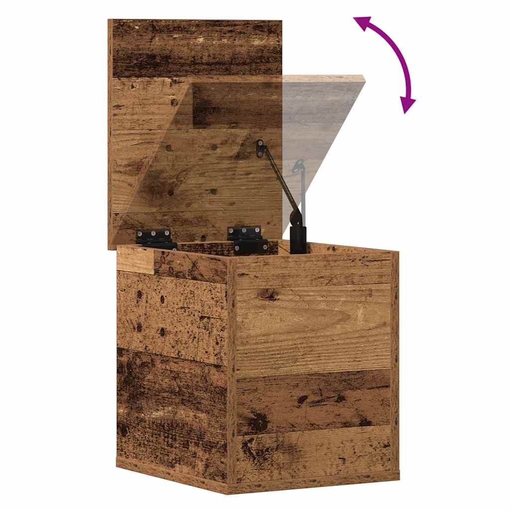 Storage Box Old Wood 30 x 35 x 35 cm Engineered Wood