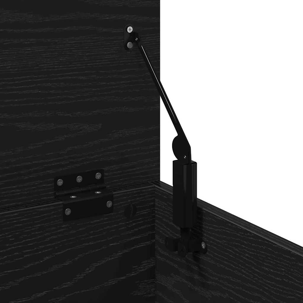 Storage Box Black Oak 30 x 35 x 35 cm Engineered Wood