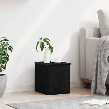 Storage Box Black Oak 30 x 35 x 35 cm Engineered Wood