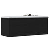 Storage Box Black oak 90 x 35 x 35 cm Engineered Wood