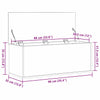Storage Box Black oak 90 x 35 x 35 cm Engineered Wood