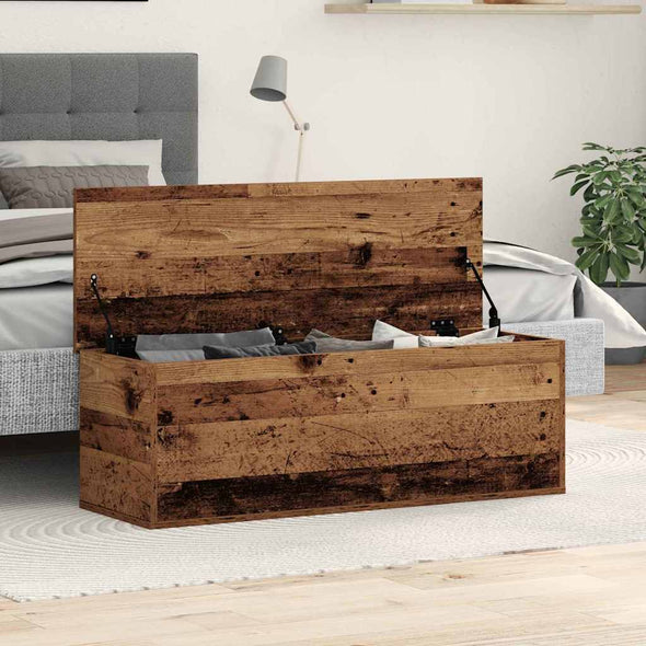 Storage Box Old wood 102 x 35 x 35 cm Engineered Wood