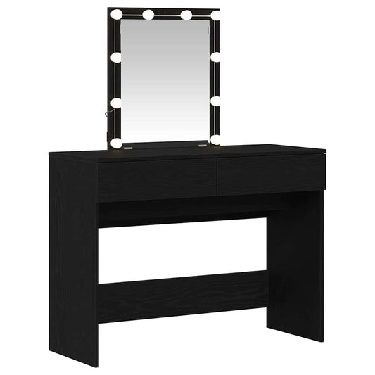 Dressing Table Black Oak 100 x 40 x 130 cm Engineered Wood