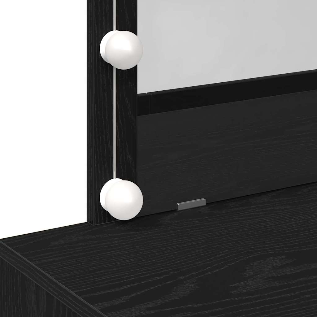 Dressing Table Black Oak 100 x 40 x 120 cm Engineered Wood