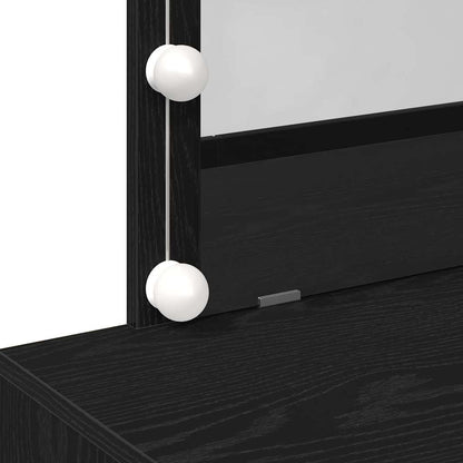 Dressing Table Black Oak 100 x 40 x 120 cm Engineered Wood