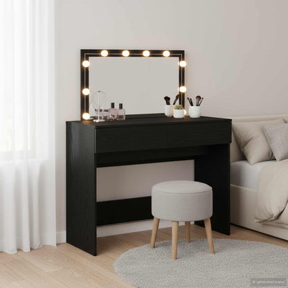 Dressing Table Black Oak 100 x 40 x 120 cm Engineered Wood