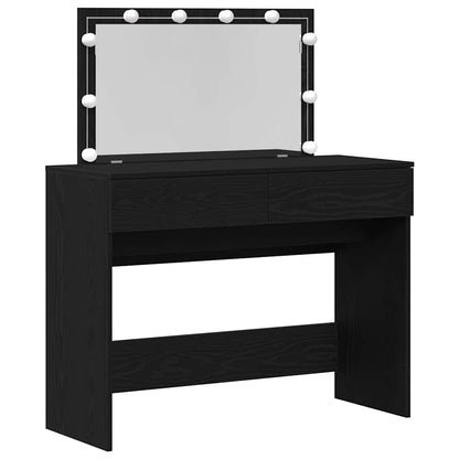 Dressing Table Black Oak 100 x 40 x 120 cm Engineered Wood