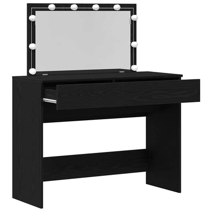 Dressing Table Black Oak 100 x 40 x 120 cm Engineered Wood