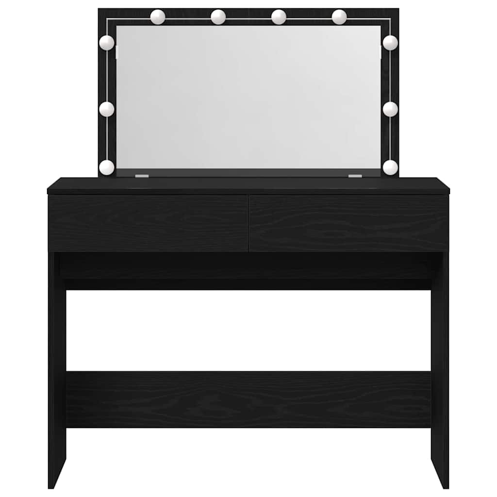 Dressing Table Black Oak 100 x 40 x 120 cm Engineered Wood