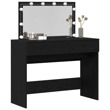 Dressing Table Black Oak 100 x 40 x 120 cm Engineered Wood
