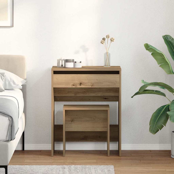 Dressing Table with Mirror Artisan Oak Engineered Wood