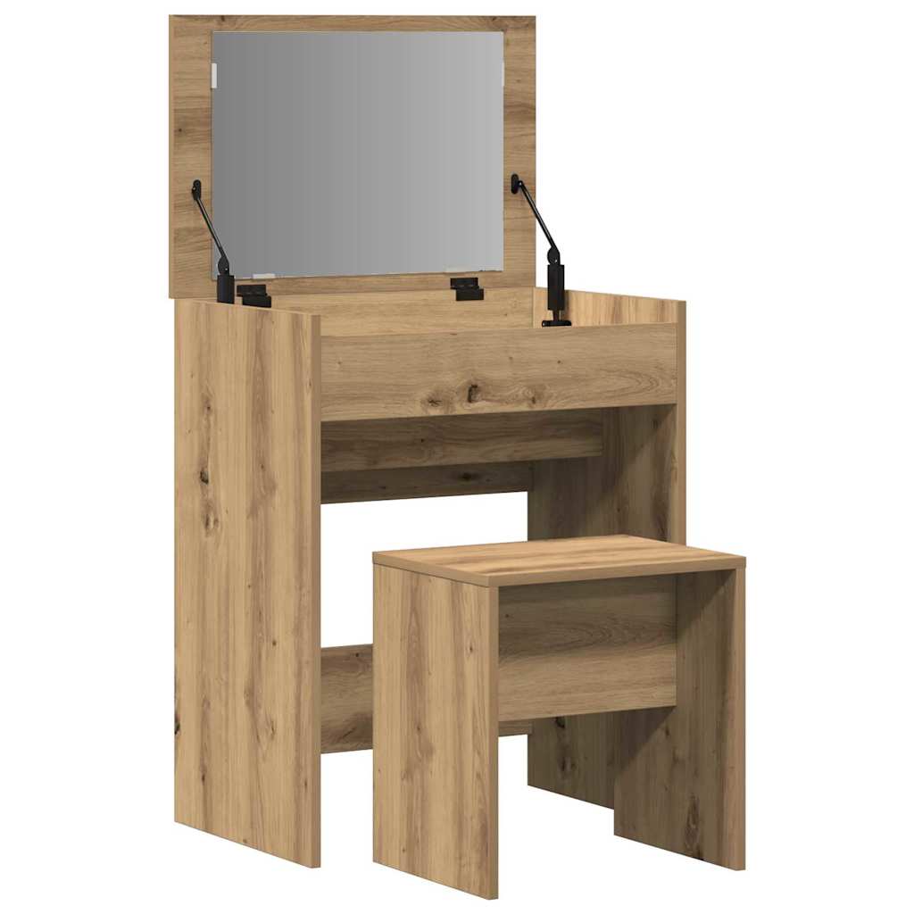 Dressing Table Artisan oak 60 x 40 x 75 cm Engineered wood