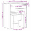 Dressing Table with Mirror Artisan Oak Engineered Wood