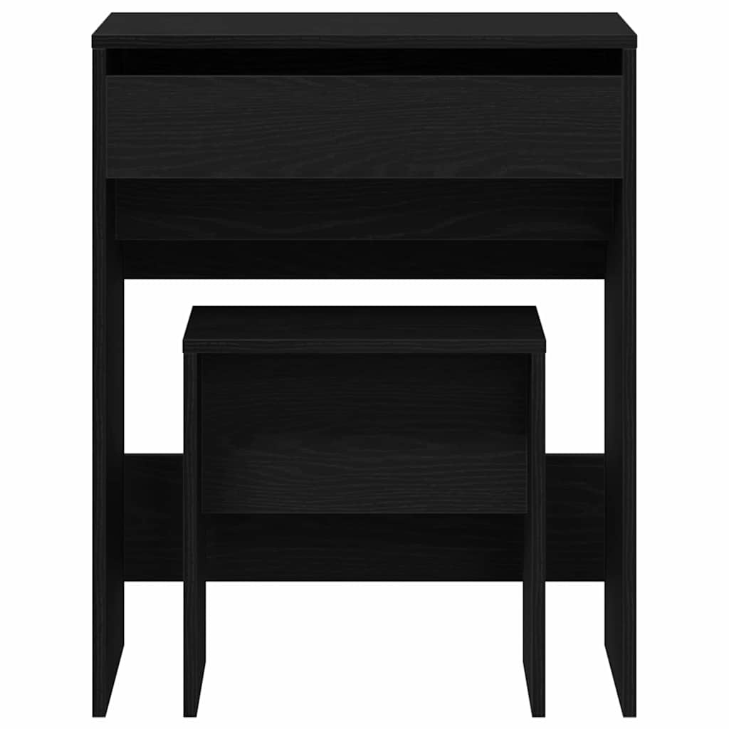 Dressing Table Black oak 60 x 40 x 75 cm Engineered wood