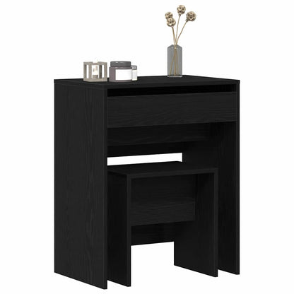 Dressing Table Black oak 60 x 40 x 75 cm Engineered wood