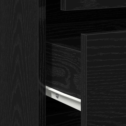 Drawer Cabinet Black 80 x 41 x 58 cm Engineered Wood