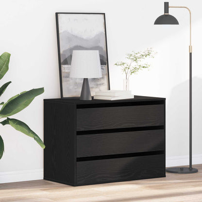 Drawer Cabinet Black 80 x 41 x 58 cm Engineered Wood