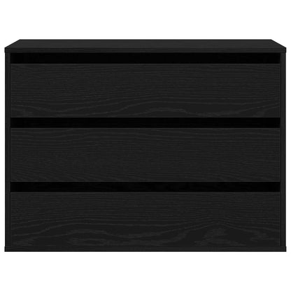 Drawer Cabinet Black 80 x 41 x 58 cm Engineered Wood
