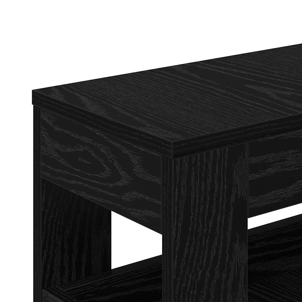 Narrow Bathroom Cabinet Black oak 65 x 23 x 87 cm