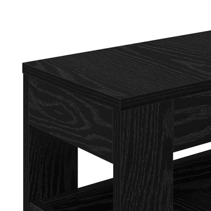 Narrow Bathroom Cabinet Black oak 65 x 23 x 87 cm