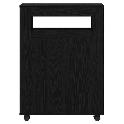 Narrow Bathroom Cabinet Black oak 65 x 23 x 87 cm