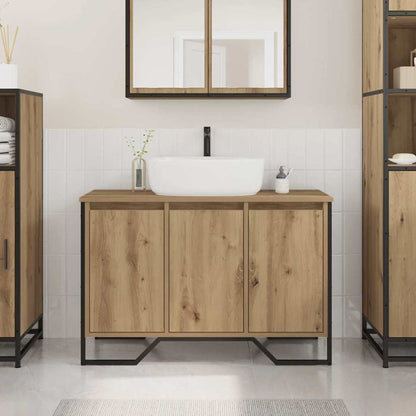 Bathroom Sink Cabinet with Storage Artisan Oak 91 x 35 x 60 cm