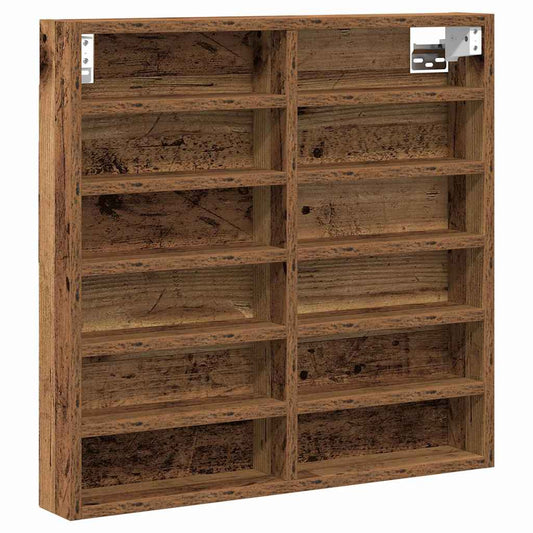 Display Cabinet Wall-Mounted Old Wood 60 x 8.5 x 58 cm