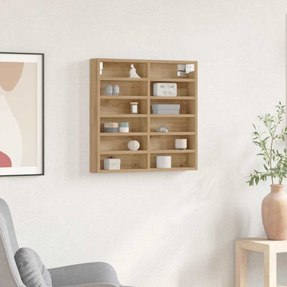 Display Cabinet Wall-Mounted Artisan Oak 60 x 8.5 x 58 cm