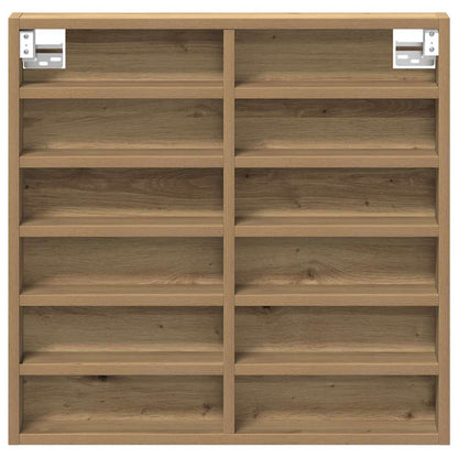 Display Cabinet Wall-Mounted Artisan Oak 60 x 8.5 x 58 cm