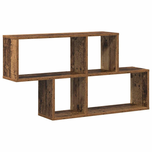 Wall Shelf Wall-Mounted Brown Engineered Wood