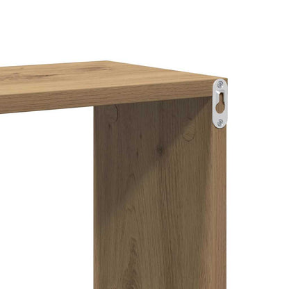 Wall Shelf Wall-Mounted Brown Engineered Wood