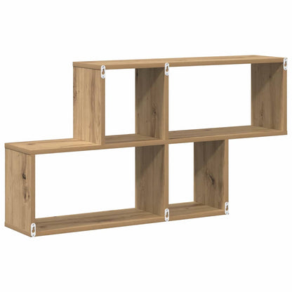 Wall Shelf Wall-Mounted Brown Engineered Wood