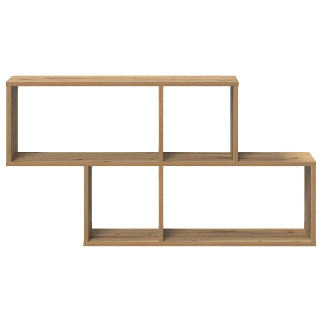 Wall Shelf Wall-Mounted Brown Engineered Wood