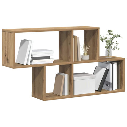 Wall Shelf Wall-Mounted Brown Engineered Wood