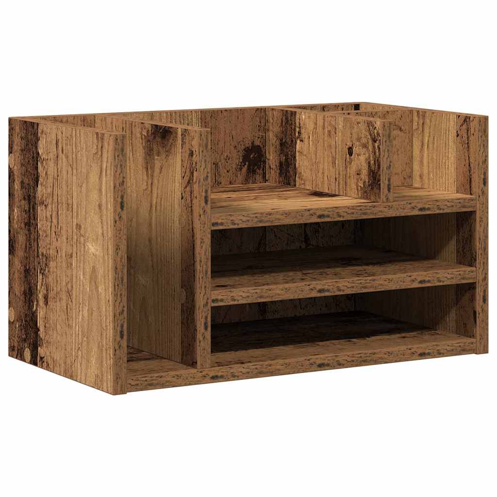 Desk Organiser Old Wood 44.5 x 24 x 25 cm Engineered Wood