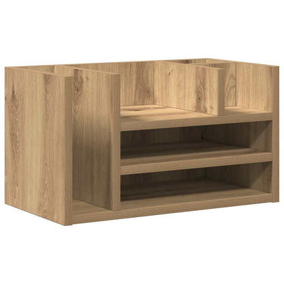 Desk Organiser Artisan Oak 44.5 x 24 x 25 cm Engineered Wood